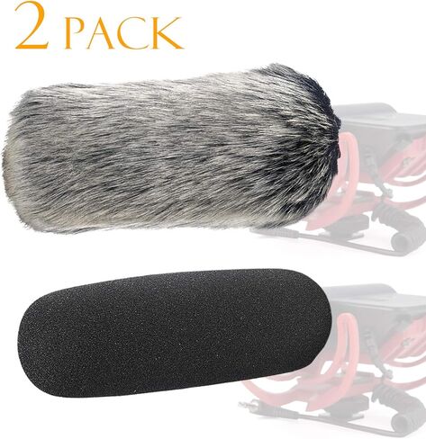 غطاء وإسفنج للزجاج الأمامي من SUNMON لميكروفون Rode VideoMic، NTG2، NTG1 وWSVM، زجاج أمامي للميكروفون في الأماكن المغلقة والخارجية (عبوتان) in Kuwait