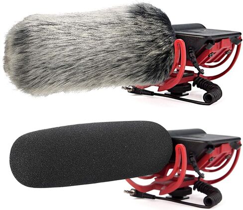 غطاء وإسفنج للزجاج الأمامي من SUNMON لميكروفون Rode VideoMic، NTG2، NTG1 وWSVM، زجاج أمامي للميكروفون في الأماكن المغلقة والخارجية (عبوتان) in Kuwait