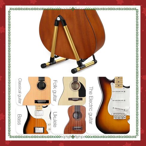 Donner Guitar Stand Acoustic,Folding Metal Electric Stands & Hangers,Bass Classical Travel Guitar Stand adjust for 30" 40" Mandolin, Bass, Banjo, Ukulele (Gray) - DS-1 in Saudi Arabia