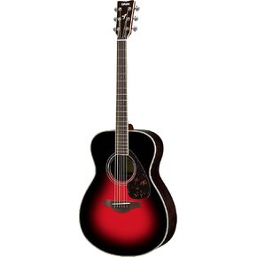 Yamaha FS830 Small Body Solid Top Acoustic Guitar, Dusk Sun Red