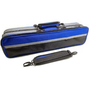 Jiayouy 17 Hole Flute Case Cover B-Foot Flute Bag with Exterior Pocket and Shoulder Strap (Blue) in Saudi Arabia