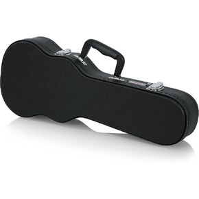 Gator Cases Deluxe Hard-Shell Wood Case For Concert Style Ukuleles (GWE-UKE-CON),Black