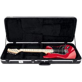 Sound Town Lightweight ABS Road Case for Electric Bass Guitar with TSA Approved Locking Latch and EPS Foam Plush Interior (STBC-500)