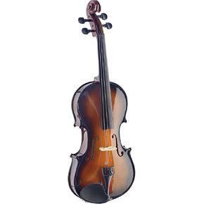 Stagg VN4/4-Size-TR 4/4-Size Spruce Top Violin مع جراب ناعم وفيونكة - أحمر