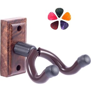 شماعة حائط للجيتار، حزمة واحدة، شماعة جيتار قابلة للدوران للحماية على شكل حرف V مع براغي مرساة للجدران الجافة، خطاف حامل جيتار من خشب الجوز الصلب للجيتار الكهربائي الصوتي، باس البانجو القيثارة والمزيد in Kuwait