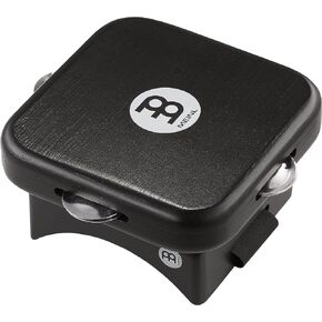 Meinl Percussion Knee Tap with Tambourine Jingles for Cajon Players, Includes Adjustable Strap — NOT Made in China — Play with Your Hands, Hollow Hardwood Body, 2-Year Warranty, Black (KP-JT-BK) in Saudi Arabia