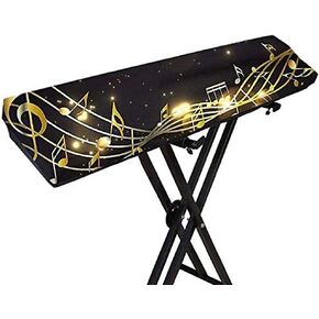 Piano Keyboard Dust Cover For 61/88 Keys,Piano Cover,Keyboard Dust Cover,Adjustable Electric/Digital Piano Stretchable Protective Keyboard Cover with Elastic band Design,Piano Accessories in Kuwait