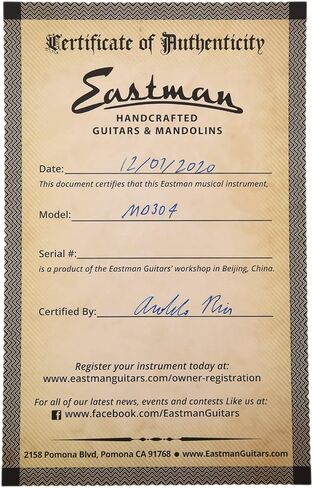 Eastman MD304 Mandolin A-style with Classic Finish in Kuwait