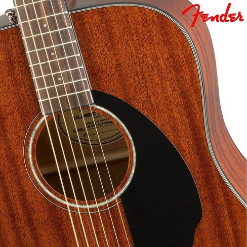 حزمة جيتار صوتي من Fender CD-60S Dreadnought (لوحة أصابع من خشب الجوز، جميع أنواع الماهوجني) مع جيتار فيندر كلاسيكي من السيلولويد متوسط ​​الحجم مكون من 12 قطعة و351 شكلًا وشريط جيتار مقاس 2 بوصة in Saudi Arabia
