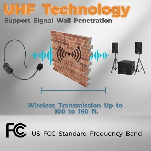 سماعة ميكروفون لاسلكية، جي دي جارد يو إس -86 يو اتش إف، مدى 48.8 متر لمكبر الصوت، مكبرات الصوت، معلم، أدلة سياحية، مدرب اللياقة البدنية (يدعم أجهزة الكمبيوتر / ماك / الكمبيوتر المحمول) in Kuwait
