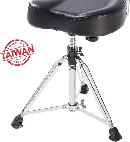 Boltd Drum Throne Made in Taiwan Adjustable Motorcycle Style with Large Backrest Seat Comfortable Drum Set Percussion Stool in Kuwait
