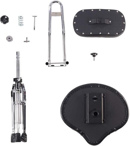 Boltd Drum Throne Made in Taiwan Adjustable Motorcycle Style with Large Backrest Seat Comfortable Drum Set Percussion Stool in Kuwait