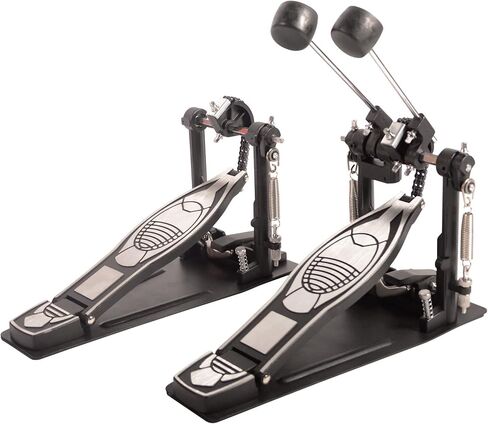 Double Bass Pedal,Two Chain Double Kick Drum Pedal,Bass Drum Pedal 2 way Beater Heads Heavy NO Slip in Kuwait