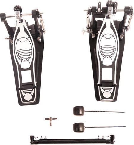 Double Bass Pedal,Two Chain Double Kick Drum Pedal,Bass Drum Pedal 2 way Beater Heads Heavy NO Slip in Kuwait