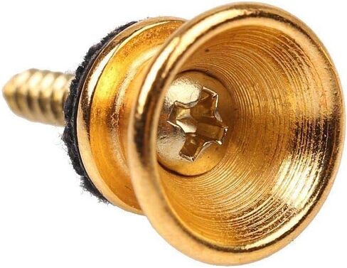 12pcs Guitar Strap Locks, Metal End Pins with Mounting Screws For Electric Acoustic Guitar Bass Ukulele, Gold, Silver, Black in Saudi Arabia