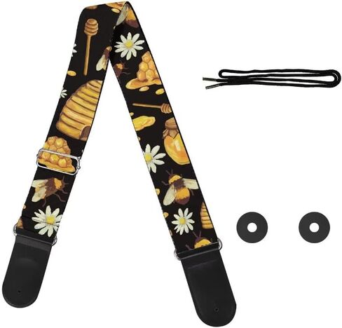 GLENLCWE Dragonfly Print Guitar Strap for Acoustic&Electric&Bass Guitars,Adjustable Guitar Strap in Saudi Arabia