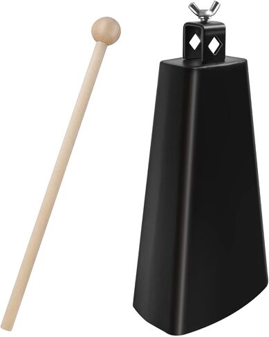 Soulmate Cowbell 9 بوصة معدن الصلب أجراس البقر أداة صانعي الضوضاء جرس البقر اليد قرع جرس البقرة مع مقبض عصا لطبل in Kuwait