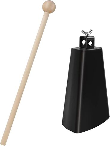 Soulmate Cowbell 9 بوصة معدن الصلب أجراس البقر أداة صانعي الضوضاء جرس البقر اليد قرع جرس البقرة مع مقبض عصا لطبل in Kuwait