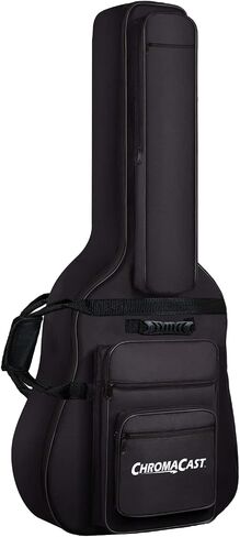 ChromaCast Acoustic Guitar 6-Pocket Padded Gig Bag with Guitar Strap and Pick Sampler in Saudi Arabia