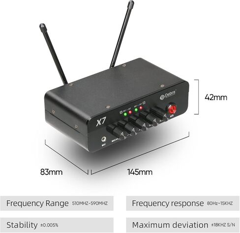 D Debra Audio VM302 VHF Wireless Microphone System with Dual Handheld Mic Have XLR Interface for Home Karaoke Wedding Conference Speech (VM302) (X7) in Kuwait