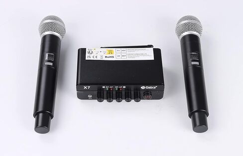 D Debra Audio VM302 VHF Wireless Microphone System with Dual Handheld Mic Have XLR Interface for Home Karaoke Wedding Conference Speech (VM302) (X7) in Kuwait