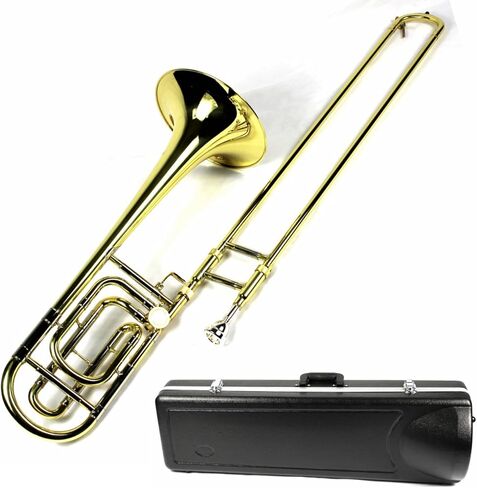 علامة تجارية جديدة Bb/F تينور ترومبون مع جراب وقطعة فم - طلاء ذهبي in Kuwait