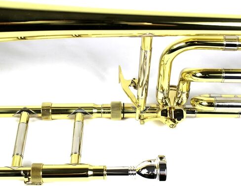 علامة تجارية جديدة Bb/F تينور ترومبون مع جراب وقطعة فم - طلاء ذهبي in Kuwait