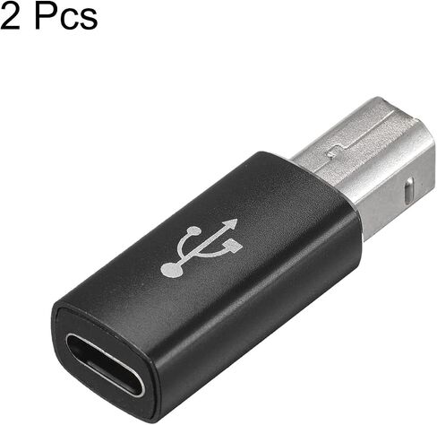 MECCANIXITY USB C Female to MIDI Convert Adapter, Type-C to USB B Adapter Black for Printers, Laptop, Tablet, Piano, Synthesizers in Saudi Arabia