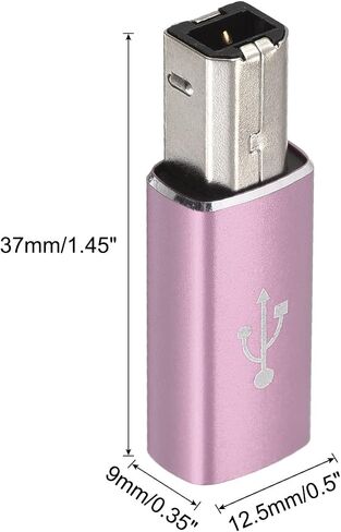 MECCANIXITY USB C Female to MIDI Convert Adapter, Type-C to USB B Adapter Black for Printers, Laptop, Tablet, Piano, Synthesizers in Saudi Arabia