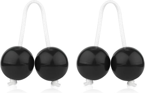 2 Pair of Aslatuas Rhythmic Ball, Kashaka Shaker Instrument Classical African Shaker Rattle Hand Percussion for Kids Adults Beginners Parties Musical Classes (Black) in Saudi Arabia