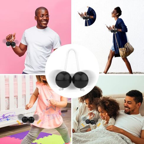 2 Pair of Aslatuas Rhythmic Ball, Kashaka Shaker Instrument Classical African Shaker Rattle Hand Percussion for Kids Adults Beginners Parties Musical Classes (Black) in Saudi Arabia