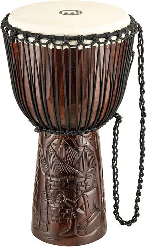 Meinl Percussion PROADJ2-L حبل احترافي على الطراز الأفريقي مقاس 30.48 سم مضبوط من خشب الماهوجني دجيمبي مع رأس من جلد الماعز، نحت قرية بوصة in Kuwait