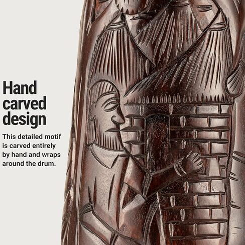 Meinl Percussion PROADJ2-L حبل احترافي على الطراز الأفريقي مقاس 30.48 سم مضبوط من خشب الماهوجني دجيمبي مع رأس من جلد الماعز، نحت قرية بوصة in Kuwait