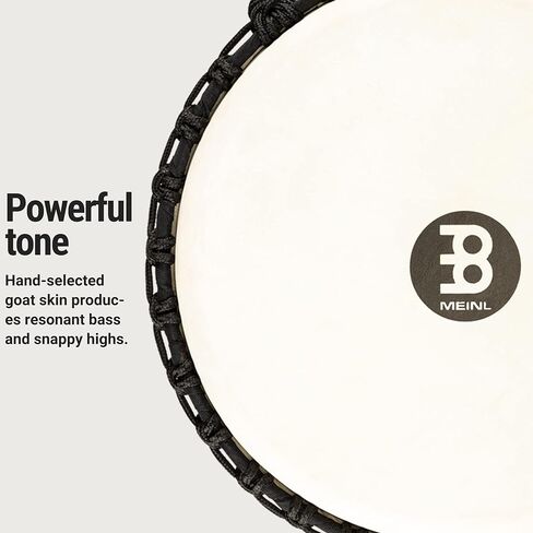 Meinl Percussion PROADJ2-L حبل احترافي على الطراز الأفريقي مقاس 30.48 سم مضبوط من خشب الماهوجني دجيمبي مع رأس من جلد الماعز، نحت قرية بوصة in Kuwait