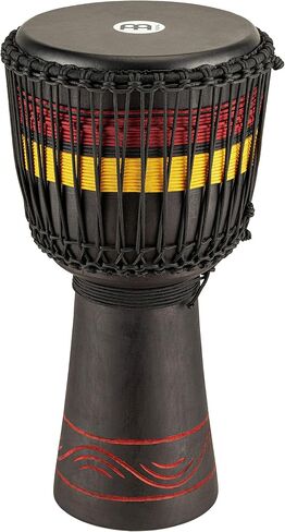 Meinl Percussion Style Djembe Drum, Hand Carved Mahogany — NOT Made in China — African Mali Weave Rope Tuning, 2-Year Warranty (ADJ7-M) in Saudi Arabia