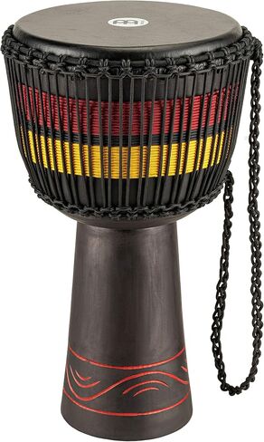 Meinl Percussion Style Djembe Drum, Hand Carved Mahogany — NOT Made in China — African Mali Weave Rope Tuning, 2-Year Warranty (ADJ7-M) in Saudi Arabia
