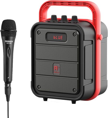 Shinco Bluetooth Speaker with Microphone, Portable Karaoke Machine with Remote Control, Audio Recording, FM Radio, Perfect for Kids in Saudi Arabia