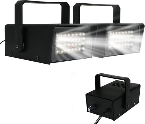 ENUOLI Mini Strobe Light-32 Super Bright LED Light Bulbs for Halloween,Variable Flash Speed Control Flashing Lights for Christmas,Clubs,Stage Light Effect,Disco,Bars,Party Lights(White Color) in Kuwait