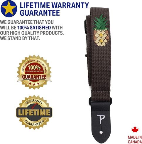 Perris Leathers CWS15EMB-7109 Cotton Ukulele Strap with Embroidered Design- 1.5", Hibiscus in Saudi Arabia