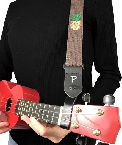 Perris Leathers CWS15EMB-7109 Cotton Ukulele Strap with Embroidered Design- 1.5", Hibiscus in Saudi Arabia