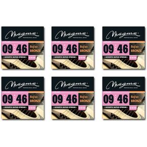 Magma Acoustic Guitar Strings Regular Light Gauge 80/20 Bronze Set.011 - .052 (GA130B80) 1 Set