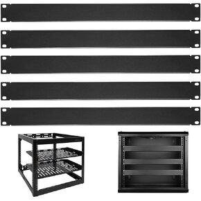 هومايسون 5 قطع من اللوحات الفارغة 1U - لوحة حشو معدنية للتثبيت على الرف لخزانة رف الخادم مقاس 19 انش او العلبة in Kuwait