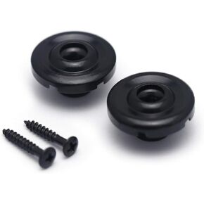 Metallor Bass Guitar String Trees String Retainer Guides for Bass Guitar Parts Replacement Pack of 2pcs with Mounting Screws Black