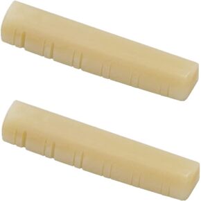 Miwayer 12 String Acoustic Guitar Unbleached Bone Nut, Guitar Bridge Nuts, Cut from Whole Bones, 49x6x9.2mm (12 String 49mm Acoustic Nut 2 Pack)