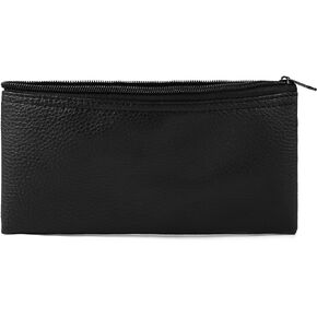 SAVITA Wireless Microphone Bag, 9.25x4.21inch Zippered Microphone Pouch Leather Microphone Bag Holder with Zipper, Also for Holding Stationary Supplies (Black) in Kuwait