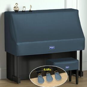 BENVOL Upright Piano Cover, Dust Cover, Half-Pack Design, Leather Material, Fine Velvet, Effective Waterproof, Dustproof, Sun Protection, Protect Your Piano. 60.2"L*25.2"W*28.3"H, TOP-15.7"W in Kuwait
