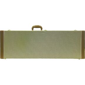 ST Upgraded High Grade Electric Guitar Square Hard Case Microgroove Flat Tweed for ST TL Style With Lock Latch Padding (Black) in Saudi Arabia
