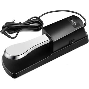 Sustain Pedal for Keyboard, Goldby Universal Keyboard Sustain Pedal for Yamaha, Casio, Roland, Korg Digital Pianos MIDI Keyboard Electronic Keyboards Electric Organ Synthesizer, 1/4 Inch Jack (Sliver)