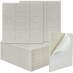 BXI Sound Absorber - 16 Pack Self-adhesive 12 X 12 X 0.4 Inches Acoustic Absorption Panels, Tackable Sound Absorbing Panels for Wall and Ceiling Acoustic Treatment in Saudi Arabia
