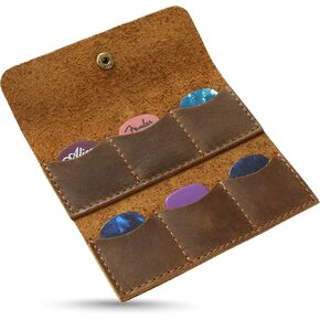 حافظة اختيار الجيتار الشخصية من جاك آند كريس، حامل اختيار الجيتار الجلدي، حامل ريشة الجيتار، هدايا فريدة لعازف الجيتار، JC60-8N in Kuwait